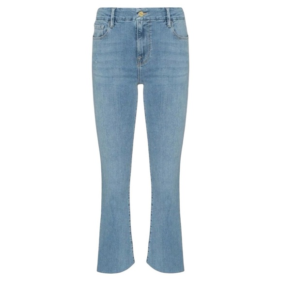 FRAME DENIM Le Crop Mini Boot Kick-Flare Mid Rise Triangle Gusset Jeans Size 26 - Picture 9 of 16